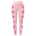 thumbnail image 4 of MKLEKYY Leggings de yoga de cintura alta con estampado floral para mujer, leggings de realce para fitness y entrenamiento 3, 4 of 4