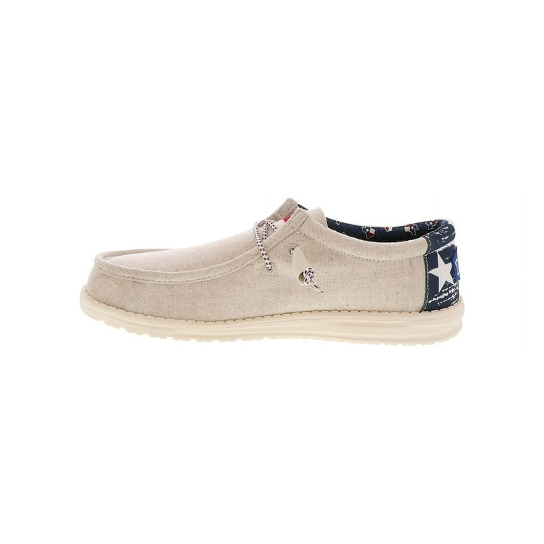Hey Dude mens Light Stone Canvas Slip-Ons with Texas Flag Accent brand new HEYDUDE Men main image 4