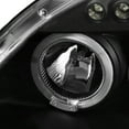 thumbnail image 3 of Spec-D Tuning Black LED Halo Projector Headlights Type R Style Grille Compatible with 1996-1998 Honda Civic Left + Right Pair Headlamps Assembly, 3 of 7