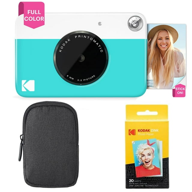 Cámara de impresión instantánea KODAK Printomatic Starter Bundle azul