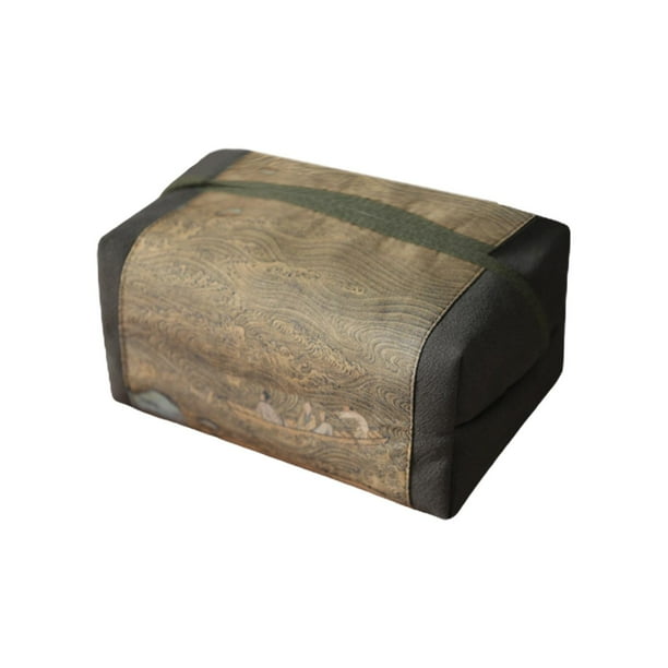 Soporte para caja de pañuelos, práctico y universal, resistente a caídas, para guardar servilletas Marrón