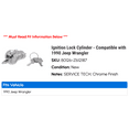thumbnail image 2 of Ignition Lock Cylinder - Compatible with 1990 Jeep Wrangler, 2 of 2