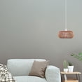 thumbnail image 3 of Fitz 1-Light Plug-In or Hardwire Rattan Shade Pendant Lighting, 3 of 8