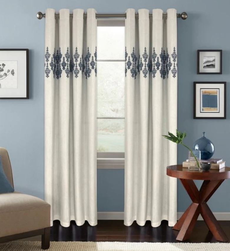 Colordrift Jade 95 Inch Room Darkening Grommet Top Window Curtain Colordrift Jade 95 Inch Room Darkening