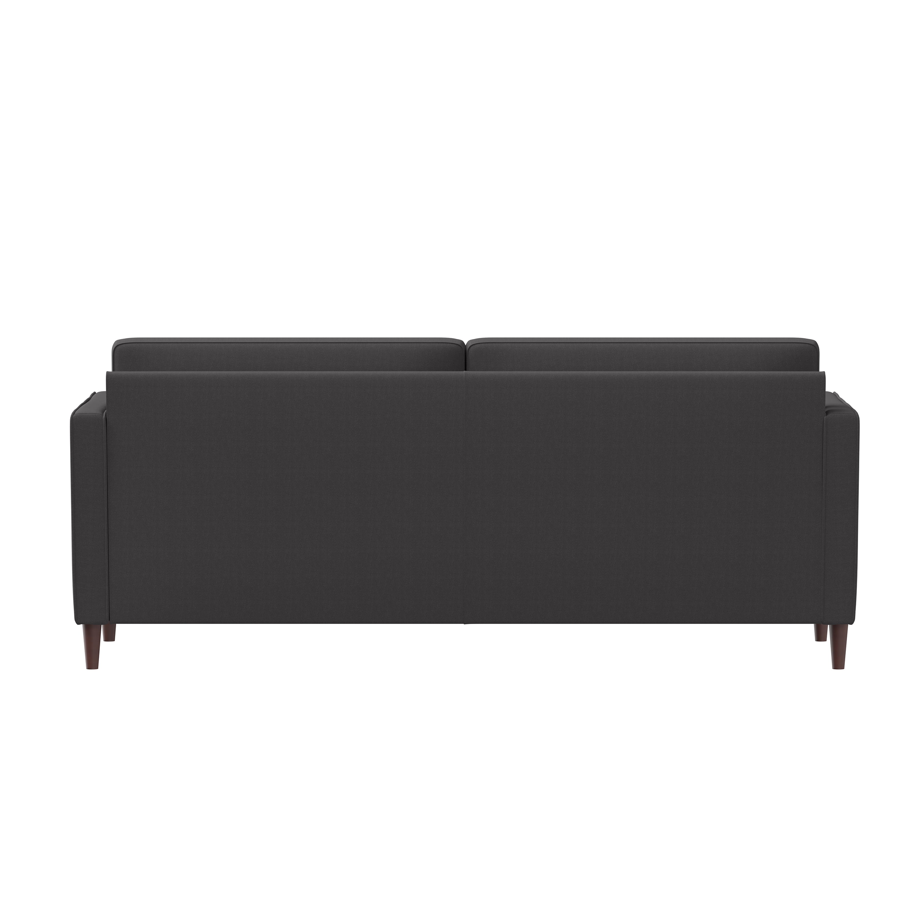 Studio Living Lorelei Mid-Century Modern Cushion Back Upholstered Sofa, Heather Gray Fabric