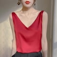 thumbnail image 4 of Lmueinov Womens Summer Satin V-Neck Tank Tops,Soft Silky Sleeveless Cami,Breathable Comfortable Shirt for Women, Everyday Casual Wear, 4 of 4