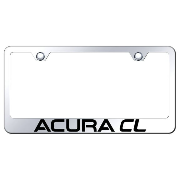 Acura CL Laser Etched Logo Stainless Steel License Plate Frame (Chrome)