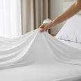 thumbnail image 4 of Color Sense 100% Cotton Percale Single Flat Bedsheet Cool & Crisp King White, 4 of 14