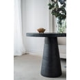 thumbnail image 3 of Cement Round Dining Table with Pedestal Base, Mid Century Coffee Table for Kitchen Dining Room Living Room, 36x36x30", Black, 3 of 9