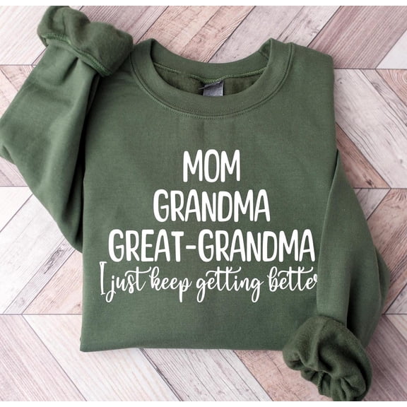 Grandma Sweatshirt, Mom Grandma Great Grandma Sweatshirt, Mom Crewneck, Pregnancy Announcement Sweatshirt, Great Grandma , Mother'S Day Tshirt All Size S-5XL