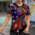 thumbnail image 4 of DailyTrove Women's Star-Spangled Banner Print T-Shirt - Short Sleeve Casual Tee, Patriotic for American Celebrations & Streetwear, 4 of 4