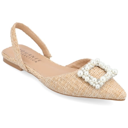 

Journee Collection Womens Hannae Sling Back Pointed Toe Flats