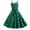 #01Green, variant on Ichuanyi Woman Dress Women Vintage Retro V-Neck Sleeveless Print Evening Party Prom Swing Dress