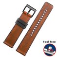 thumbnail image 3 of Correa de reloj de piel de vaca con parte inferior de silicona para HUAWEI Omega Tissot IWC, accesorios de pulsera de goma impermeables para hombre de 20 mm y 22 mm, 3 of 5