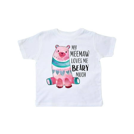 

Inktastic My Meemaw Loves Me Beary Much with Cute Bear Gift Toddler Boy or Toddler Girl T-Shirt
