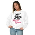 thumbnail image 3 of Puerto Rican Funny Yelling Boricua Women Plus Size Crewneck Sweatshirt Brisco Brands 2X, 3 of 5