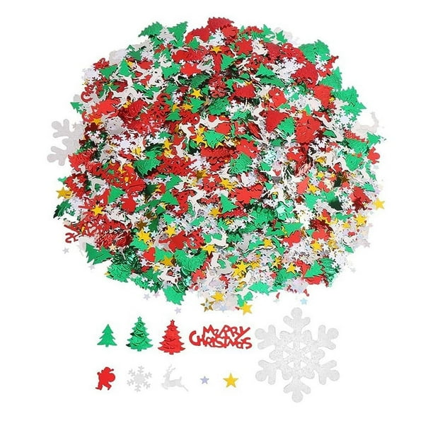 Venta al por mayor Navidad Año Nuevo papel metálico confeti lentejuelas mesa confeti brillante Navidad Año nuevo decoración conjunto
