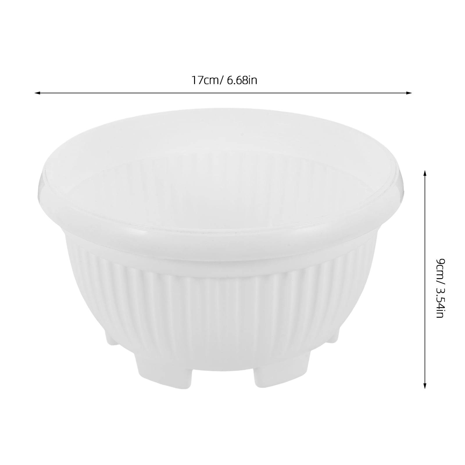 ETHZZLE Set of 6 White Plastic Flower Planter Pots, Lightweight and for Indoor and Outdoor Gardening Use