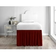 thumbnail image 2 of Dorm Bed Skirt - Extra Long College Dorm Bed Skirt 50" Drop - 100% Microfiber Ruffled Dorm Sized (39" x 80") College Bed Skirts, Elastic Bed Skirt for Easy Fitting - Burgundy Solid, Twin-XL Size., 2 of 5
