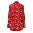 thumbnail image 5 of Lenago Women's Christmas Cardigan Santa Claus Print Cardigan Long Sleeve Cardigan Sweater Coat, 5 of 6