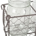 thumbnail image 3 of Contemporary Home Living 4-Piece Vintage-Style Metal Wire Caddy With Vases 11.25", 3 of 5