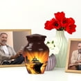 thumbnail image 6 of JAGASY Yacht Funeral Urn for Ashes Adult Male, Brown Small Urns for Ashes Keepsake, City Lights Decorative Urns for Daughter, Sea Water Memorial Cremation Urn for Son, (3 Inch), 6 of 7