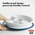 thumbnail image 3 of OXO TOT Stick & Stay Suction Divided Plate, Navy, 3 of 8