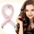 thumbnail image 2 of Satin heatless hair curler, Lazy Natural Soft Wave DIY heatless curls for Sleep in Overnight, for All Hair Types - Pink, 2 of 8