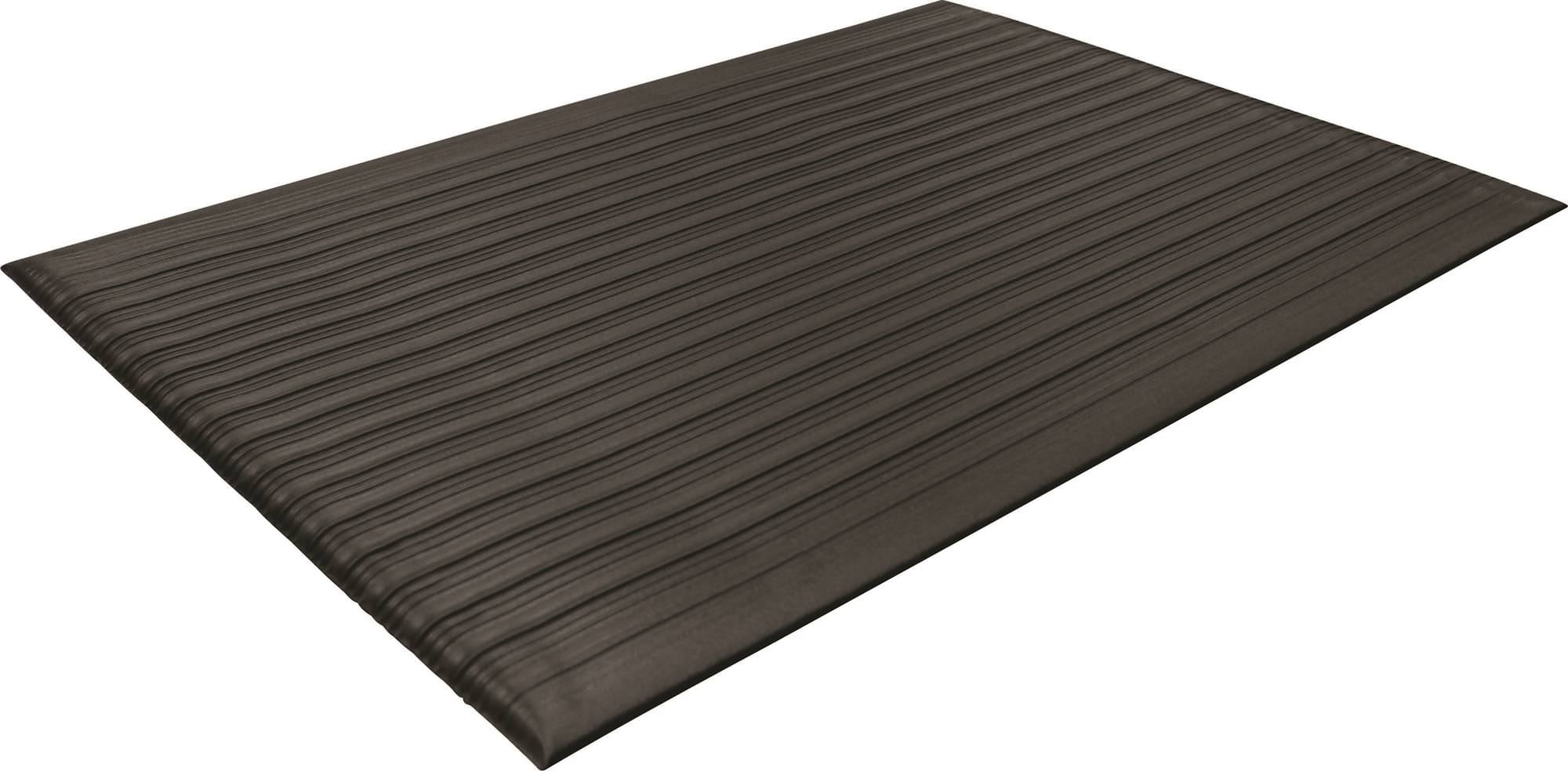 Recycled Plactic and Rubber 3x6 8uardian EcoGuard Diamond w/Double Fan Indoor Wiper Floor Mat Charcoal Black 
