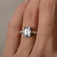 thumbnail image 4 of HeartsAndYou 1ct Natural Blue Aquamarine Engagement Ring 100% 14k SOLID White Gold Solitaire, 4 of 8