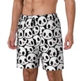 thumbnail image 2 of Uemuo Cute Panda Face Pattern Mens Swim Trunks Quick Dry Board Shorts with Mesh Lining, Stretch Beach Shorts Quick Dry No-Chafing Board Shorts-Small, 2 of 9