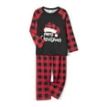 thumbnail image 3 of ZAXARRA Christmas Family Matching Pajamas Sets Christmas PJ's Letter Print Top and Plaid Pants Jammies Sleepwear, 3 of 10