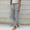 Grey, variant on Summer Savings Clearance!Staron Striped Linen Pants Women Cotton Linen Straight Leg Pants Casual Drawstring Elastic Waist Trouser Pant with Pockets