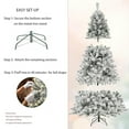 thumbnail image 5 of Abble Premium Pre-Lit LED Snow Flocked Artificial Christmas Tree, 5 of 8