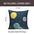 thumbnail image 2 of LALILO Throw Pillow Covers Cute Earth Sun Clouds Moon And Stars Cushion Cover 18" x 18", 2 Pack, 2 of 6