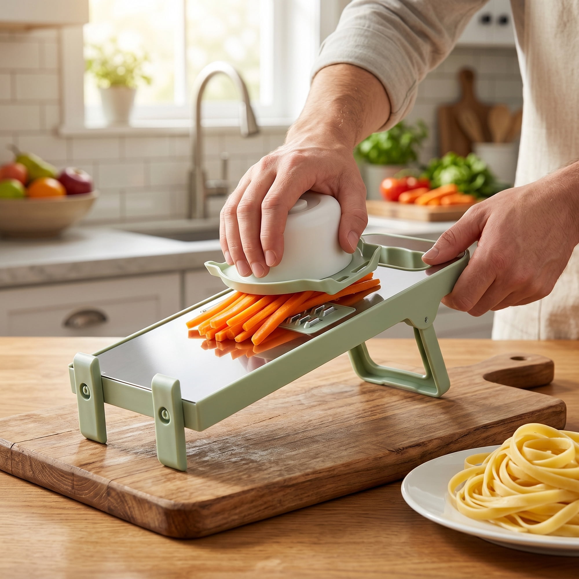 Unique Bargains Mandoline Slicer with Chopping Function for Cooking 6 in 1(A) 11"x4.3"