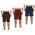 thumbnail image 2 of Men's 3 Pack Plus Size Jersey Knit Pajama Shorts, Lounge Shorts, 2 of 4