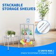thumbnail image 7 of LNJBABAO Heavy Duty Shelving Unit, Kitchen Shelf Wire Metal 1-Tier Shelf, Organiser Kitchen Countertop Storage Shelf Tabletop Metal Shelf 15" W x 13.8" D x 15" H Chrome, 7 of 7