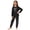 00-Black624, variant on WOYY Girls Pajamas Long Sleeve Bow Graphic Tee Sleep Pants Comfy Loungewear, Sizes 3-14