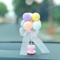 thumbnail image 3 of Shisuyan 2pcs Clay Balloons Car Decor Lovely Shaking Head Ornaments Car Dashboard Adornment (Colorful Balloons, Random Ribbon Color), 3 of 8