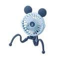 thumbnail image 3 of Ventilador de escritorio de velocidades con forma de luz nocturna, ventilador personal con clip para mochileros, cinta de correr, oficina Orejas redondas azules, 3 of 8