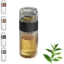 Alivefuser Tea Infuser, Infusifie Tea Infuser, Portable Double Layered Tea Water Separation Loose Leaf Tea Maker, 3 in 1 Tea Maker for Travel, Office, Home (Black)
