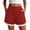 Rouge, variante sur Iyufng Shorts d'Été pour Femmes en Dentelle à Cordon, Taille Élastique, à Enfiler, Jambes Larges, avec Poches