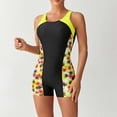 thumbnail image 4 of Generic Womens Boyleg One Piece Athletic Swimsuits Athletic Full Coverage Swimwear Lap Floral Print Swimming Suit, 4 of 7