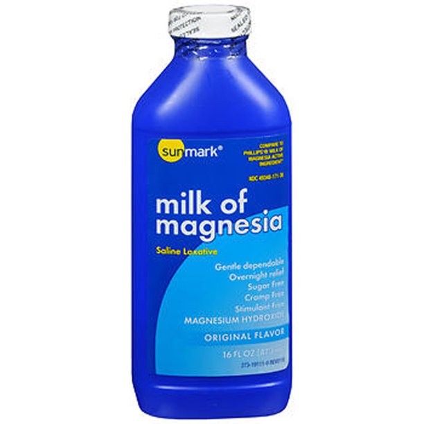 Sunmark Milk of Magnesia Original Saline Laxative, 16 Fl. Oz. Walmart