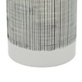 thumbnail image 4 of CosmoLiving by Cosmopolitan 13", 11"H White Ceramic Striped Decorative Jars, 2-Pieces, 4 of 9