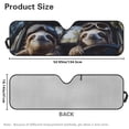 thumbnail image 7 of XYZCANDO Sloth Windshield Sun Shade Front Window Sun Shade Sun Visor Protector for 2007-2018 Jeep Wrangler JK JKU & 1997-2006 Jeep Wrangler TJ LJ 51.57 in *16.14 in, 7 of 7