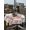 Brown, variant on Easter Bunny Roses Outdoor Tablecloth - 54x54 Inch Square Dining Table Cover, Pink Floral Spring Black Buffalo Plaid Waterproof Outdoor Table Cloth with Umbrella Hole & Zipper for Picnic/Patio/Party