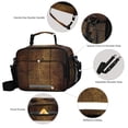 thumbnail image 3 of FORMRS Student Lunch Bag Insulated Reusable Cooler Box with Zipper Pockets, Wood Grain, 3 of 9