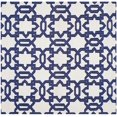 thumbnail image 2 of SAFAVIEH Dhurries Toria Geometric Wool Area Rug, Ivory/Purple, 6' x 6' Square, 2 of 6